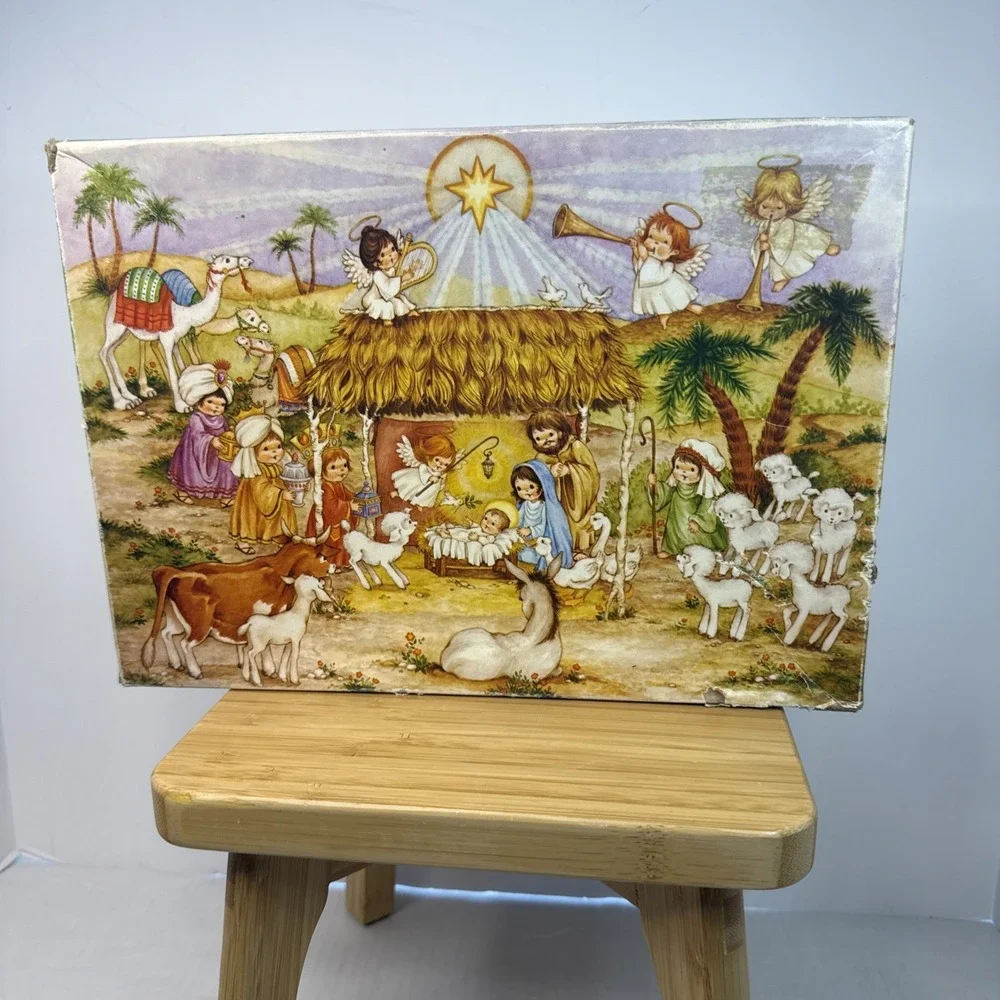 Springbok VTG Manger Nativity Scene‎ Childrens Puzzle 100pc Christmas Complete